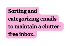 Sorting and categorizing emails to maintain a clutter free inbox